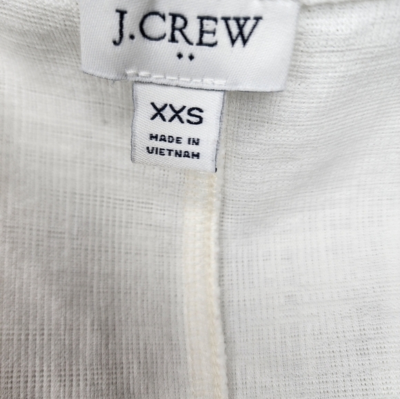 J. Crew White Crop Gauzy Tie Top Size XXS - Picture 7 of 9